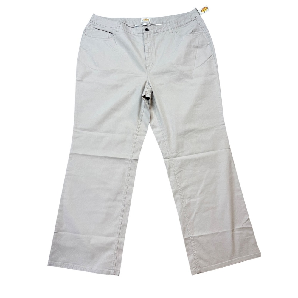 Talbots Woman Pants Women 18W Gray New Stretch Cotton Straight Leg 0791